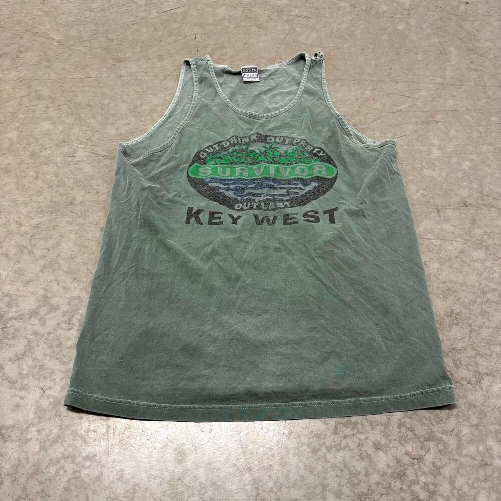 American-vintage Men's Green and Khaki Vest
